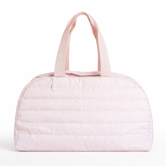 Victoria's Secret Light Pink Quilted Travel Tote - Picture 2 of 6